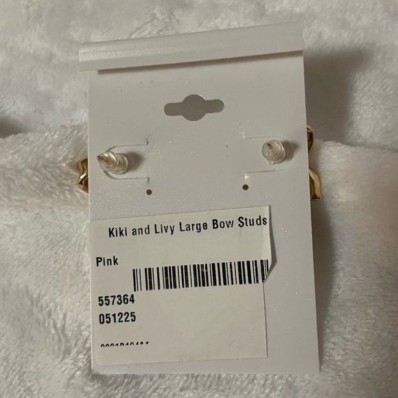 Kiki & Livy Pink Bow Earrings Valentines - Picture 5 of 5